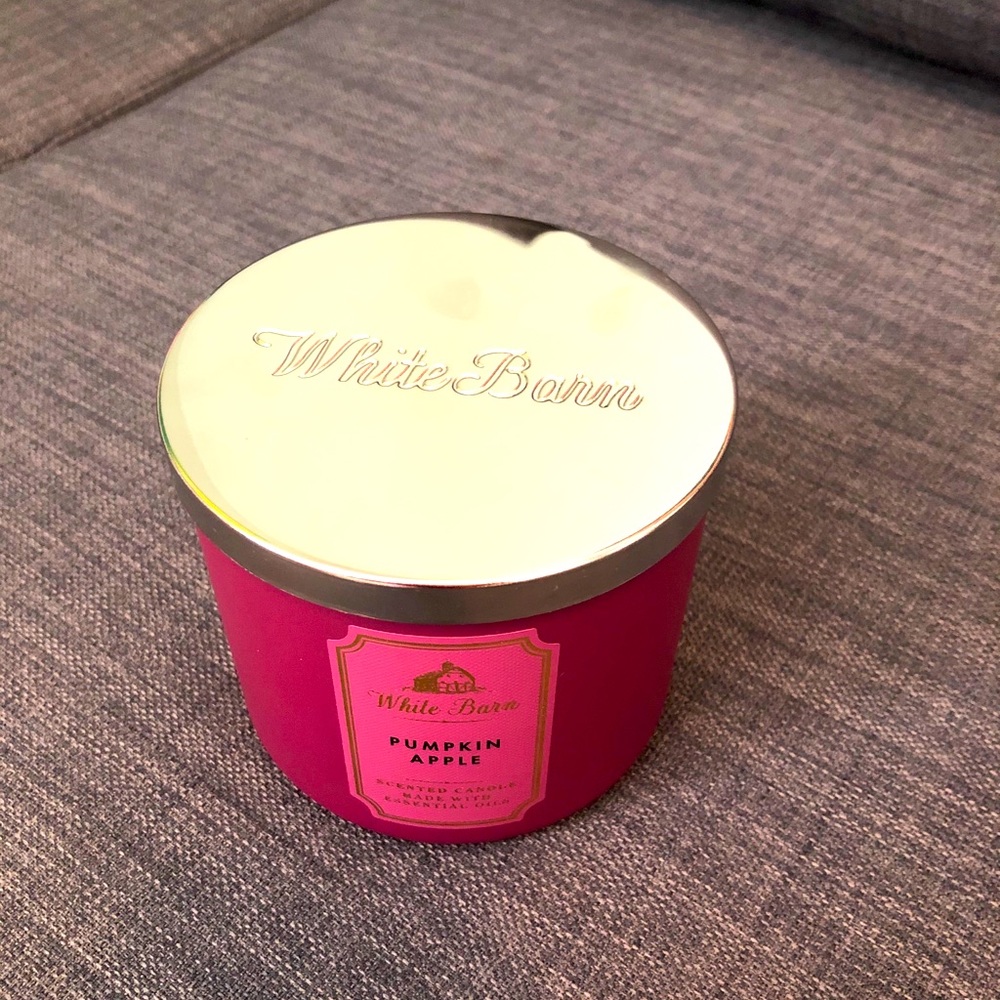Bath & Body Works Pumpkin Apple 3-Wick Candle NIB